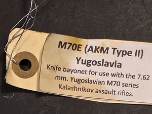 Yugoslavian M70E AKM Type II Knife Bayonet & Scabbard - Matching Numbers - Yugo - Picture 1 of 10