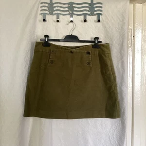 Jigsaw Olive Green Velvet Utility Style Short Skirt Size 14 - Picture 1 of 9