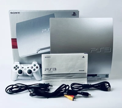 Consola Sony PS3 CECH-2500B plata satinada 320 GB completa en caja probada funcionando JP Foto 1 de 4