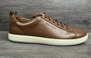Cole Haan Grand Plus Crosscourt C36924 Sneakers Men Size 8 British Tan Leather - Picture 1 of 9