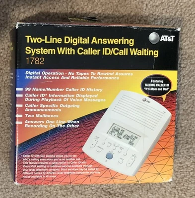 New In Box AT&T (1782)Two Line Digital Answering System w Caller ID/Call Waiting - Image 1 of 4