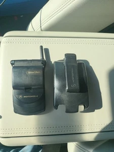 Motorola Startac Digital Cell Phone Flip Phone Vtg Black UNTESTED AS IS w/ Clip - Picture 1 of 5
