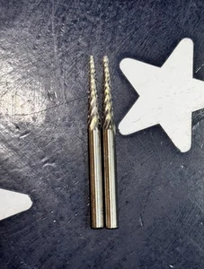1/8” 7° Carbide Conical Tapered Cone Bur 5/8”LOC Flat End INCL Angle TWO BURS - Bild 1 von 12