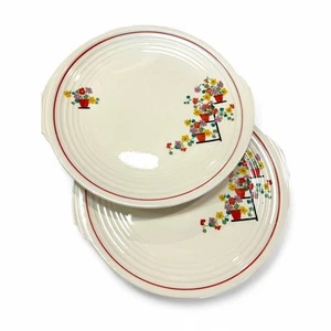 Set of 6 VTG Edwin Knowles Penthouse Yorktown 10" Dinner Plates, Art Deco 1930s - Picture 1 of 10