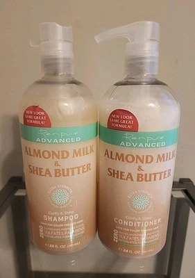 Renpure 高级杏仁奶和乳木果油洗发水护发素套装 24 盎司 — 第 1/2 张图片