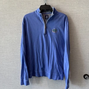 Johnnie-O Men's 1/4 Zip University of Florida Gators Heathered Blue Medium - Picture 1 of 7