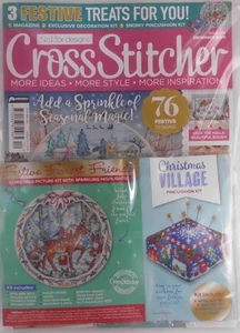 Cross Stitcher magazine Dec 2025 Christmas picture kit + Village pincushion - Picture 1 of 1