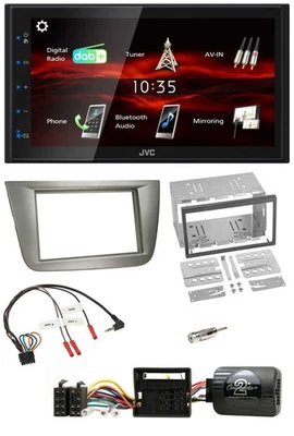 JVC USB Bluetooth Lenkrad DAB 2DIN Autoradio für Seat Toledo Altea silber - Bild 1 von 4