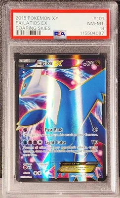 LATIOS EX 101/108 2015 POKEMON XY ROARING SKIES EX #101 ULTRA RARE PSA 8 NM - MT - Image 1 of 2
