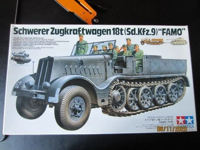 1/35 Tamiya Schwerer Zug Kraftwagen 18T (Sdkfz 9) Famo - Immagine 1 di 2