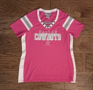 Dallas Cowboys Her Style Football Trikot Oberteil Gr. M Pailletten rosa - Bild 1 von 8