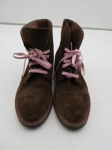 Vibram x Brunello Cucinelli Suede Boots Size 41 Brown Distressed Look - Picture 1 of 20