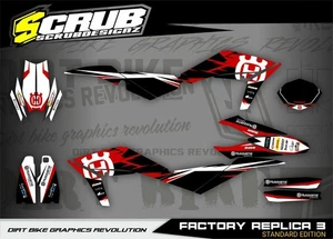 Husqvarna graphics TE449 TE511 2011 2012 2013 stickers SCRUB decals - Picture 1 of 16