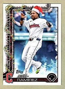 JOSE RAMIREZ Guardians ~ 2025 Topps Holiday Santa Hat Variation ~ FREE SHIPPING - Picture 1 of 1