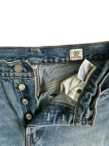 Levi’s Jeans Damen Wedgie Icon Ankle White Oak Denim Distressed Button Fly 28 - Bild 1 von 9