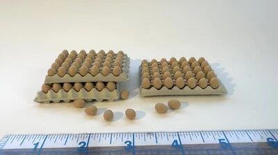 Miniaturas para casa de muñecas 1:12, huevos de mercado Re-ment, 3 pisos y 7 huevos sueltos, 1/6 Foto 1 de 2