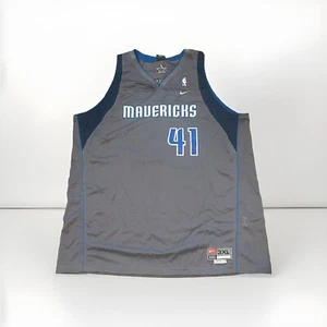 Cowboys Custom Jersey Mens 3XL+2 Mavericks Dirk Nowitzki 41 NBA Gray Basketball - Picture 1 of 6