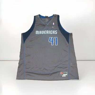 Camiseta deportiva personalizada Cowboys para hombre 3XL+2 Mavericks Dirk Nowitzki 41 NBA gris baloncesto Foto 1 de 4