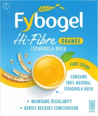 Fybogel Sachets - Hi-Fibre (Fibre) Orange Flavour Drink Ispaghula Husk