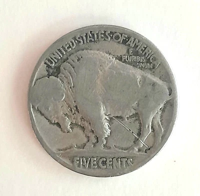 1928p Buffalo Nickel Error reverse Diagonal line under buffalos legs see pics - Image 1 of 2