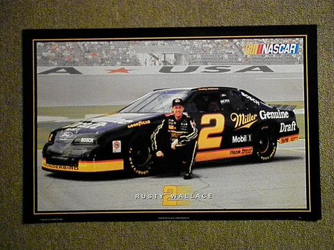NASCAR LARGE POSTER 23 IN X 35 IN - RUSTY WALLACE 1994 Man Cave Decoration Cover