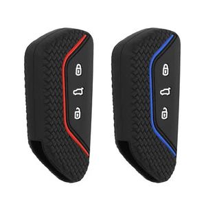 Set 2 Cover Chiave Auto per VW Golf 8 con 3 tasti - Silicone - Foto 1 di 8