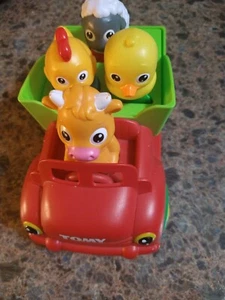 TODDLER TOMY TOOMIES SORT & POP FARMYARD FRIENDS TRUCK - Picture 1 of 8
