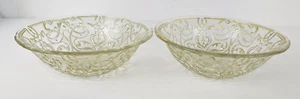 2 Yellow Gold Small Glass Pasha Bowls Turkish Made in Turkey 6.50"W x 2"T - Picture 1 of 10