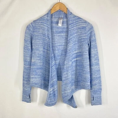 Suéter tejido envolvente azul Ivivva Lululemon para niñas talla 8 cuatro un encanto Foto 1 de 4