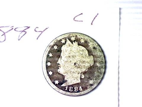 1884 LIBERTY V NICKEL LOT # C1 Cover