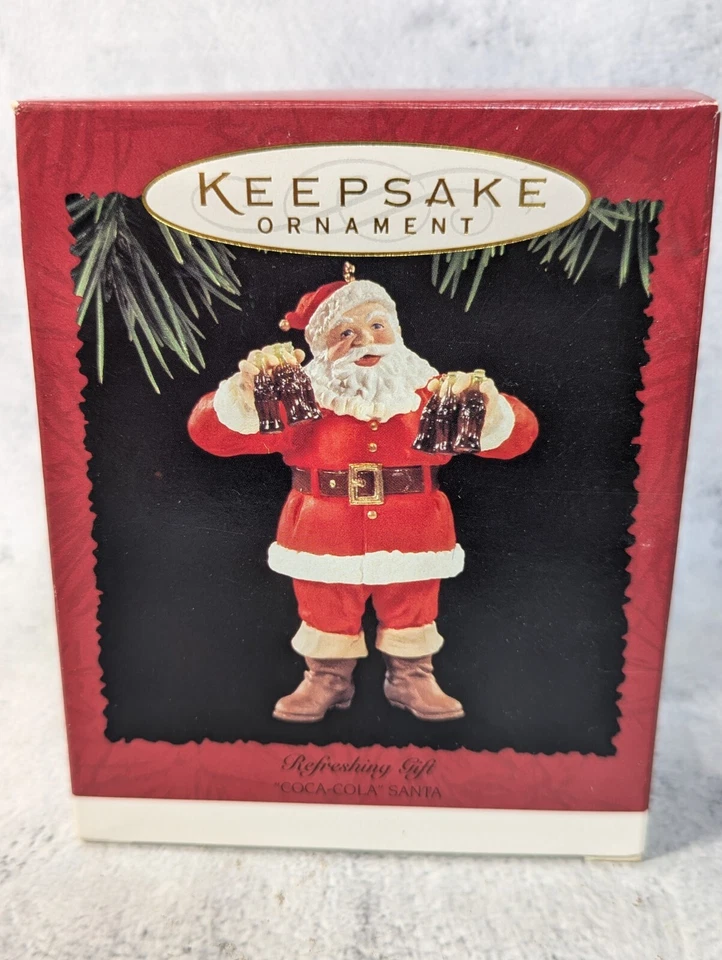Hallmark Keepsake Vintage Coca Cola Santa Ornament Qx4067 Refreshing Coke Gift