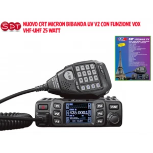NUOVO CRT MICRON BIBANDA UV V2 CON FUNZIONE VOX VHF-UHF 25 WATT - Zdjęcie 1 z 5
