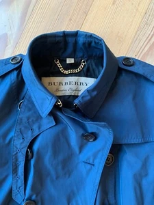 Trenchcoat Mantel von Burberry London dunkelblau 36 38 wenig getragen - Bild 1 von 6