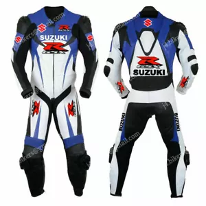 SUZUKI GSXR Motorcycle Biker Leather Suit Mens Motorbike Leather Jacket Trouser - Picture 1 of 2