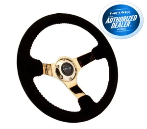 Radios NRG Innovations Race Series volante gamuza negra oro RST-036GD-S - Imagen 1 de 4