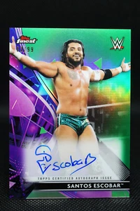 2021 Topps Finest WWE Santos Escobar Green ON CARD Auto 83/99 LWO - INVEST Lucha - Picture 1 of 2