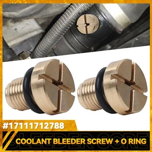 2x For BMW E36 E46 E39 E90 17111712788 Vent Bleeder Bleed Coolant Radiator Brass - Picture 1 of 10