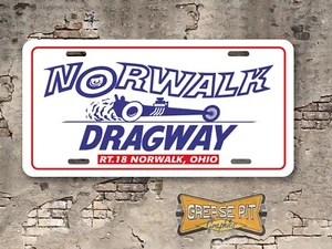 Inserto de matrícula Norwalk Dragway novedad blanco - Imagen 1 de 1