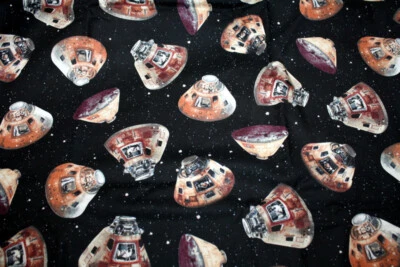 SPACE CAPSULES FROM QUILTING TREASURES - 100% COTTON FABRIC - Image 1 of 4