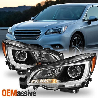 For 2015-2017 Subaru Legacy/Outback Halogen Projector Headlight Black Assembly - Imagem 1 de 4