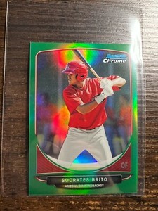 A106,286 - 2013 Bowman Chrome Mini Green Refractors #89 Socrates Brito/75