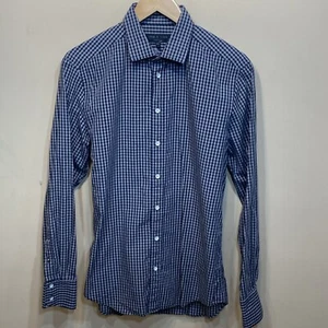 rag & bone 100% cotton button-down shirt Size 15 1/2- M Black & Gray Check - Picture 1 of 8