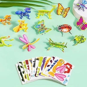 25pcs Kids 3D Animal Puzzle Jigsaw Puzzles Cartoon Puzzle Kit for DIY Gift - Picture 1 of 16