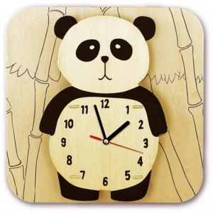Panda Uhr zum Zusammenbauen und Bemalen. Lieferung mit Farbe und Pinsel. Robotime - Bild 1 von 1