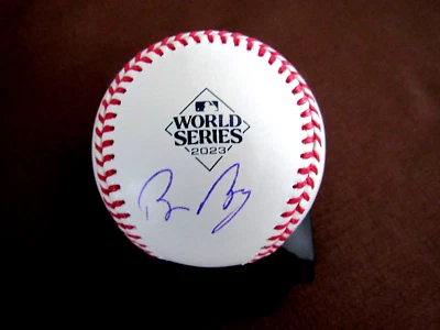 BRUCE BOCHY 2023 WSC TEXAS RANGERS MGR FIRMADO AUTOMÁTICO 2023 W.S. JUEGO BÉISBOL JSA 2 Foto 1 de 3