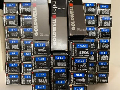 Tubos de color de cabello permanente One Goldwell Topchic 2,1 oz 6-P PERLA RUBIA OSCURA Foto 1 de 4