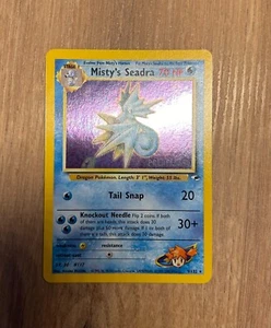 Pokemon Card – Misty’s Seadra 9/132 Holo Prerelease – Gym Heroes Set - NM/Mint - Imagen 1 de 3