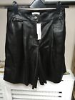 Topshop Black Soft Faux Leather  Culottes Size 10 BNWT RRP £29