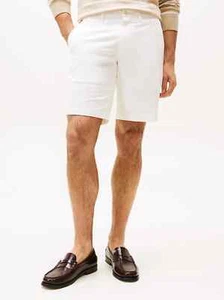 TOMMY HILFIGER Shorts chino Brooklyn 1985 slim fit Bermuda IVORY SILK PERFORMANC - Imagen 1 de 5