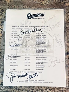 Tug McGraw 😀 + 10 Signatures Champions Sports Bar Atlanta Georgia 1992 Signed - Picture 1 of 6